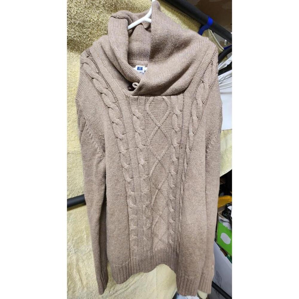 Janie and Jack Tan Cable Knit Sweater boys size 8